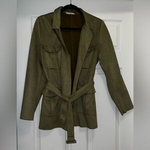 Solitaire Khaki Women's Utility Jacket- Medium